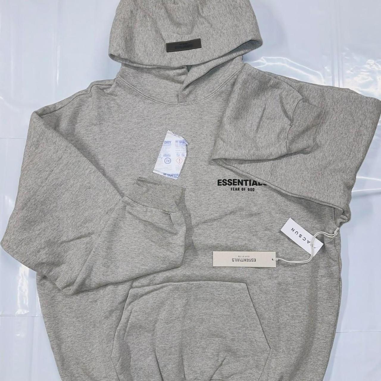 Fear of God Essentials Men's Grey & Green Hoodie