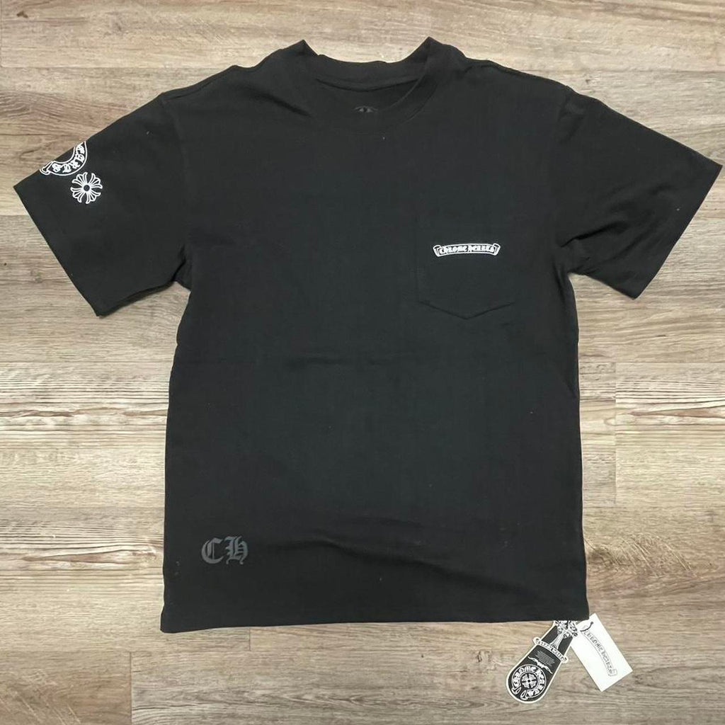 Chrome Hearts Black Cotton T-Shirt — Multicolour Cross Graphic